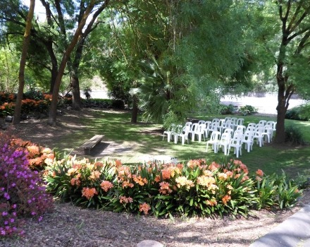 Wedding ceremony at the Fairy Dell in Wilson Botanic Park Berwick