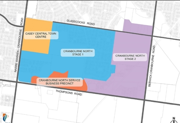 Cranbourne North Service Business Precinct map