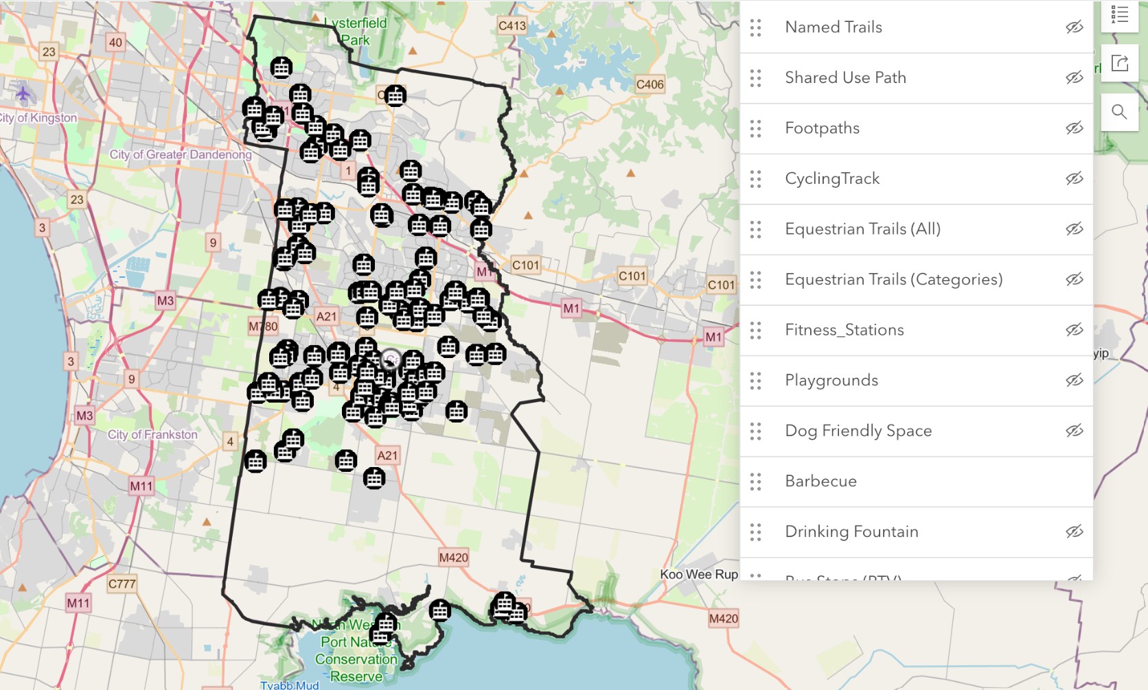Parks and outdoor facilities directory