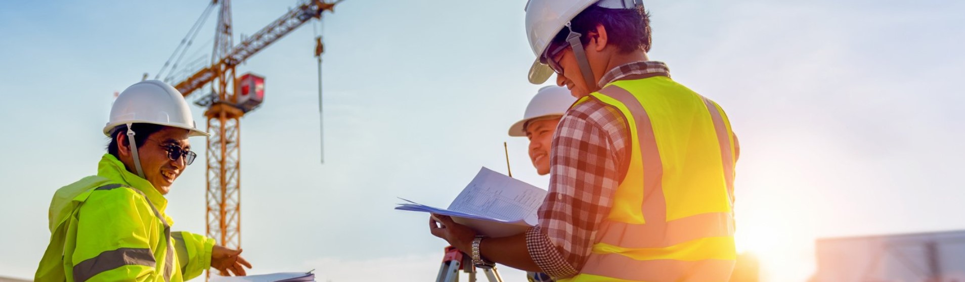 people working in high vis