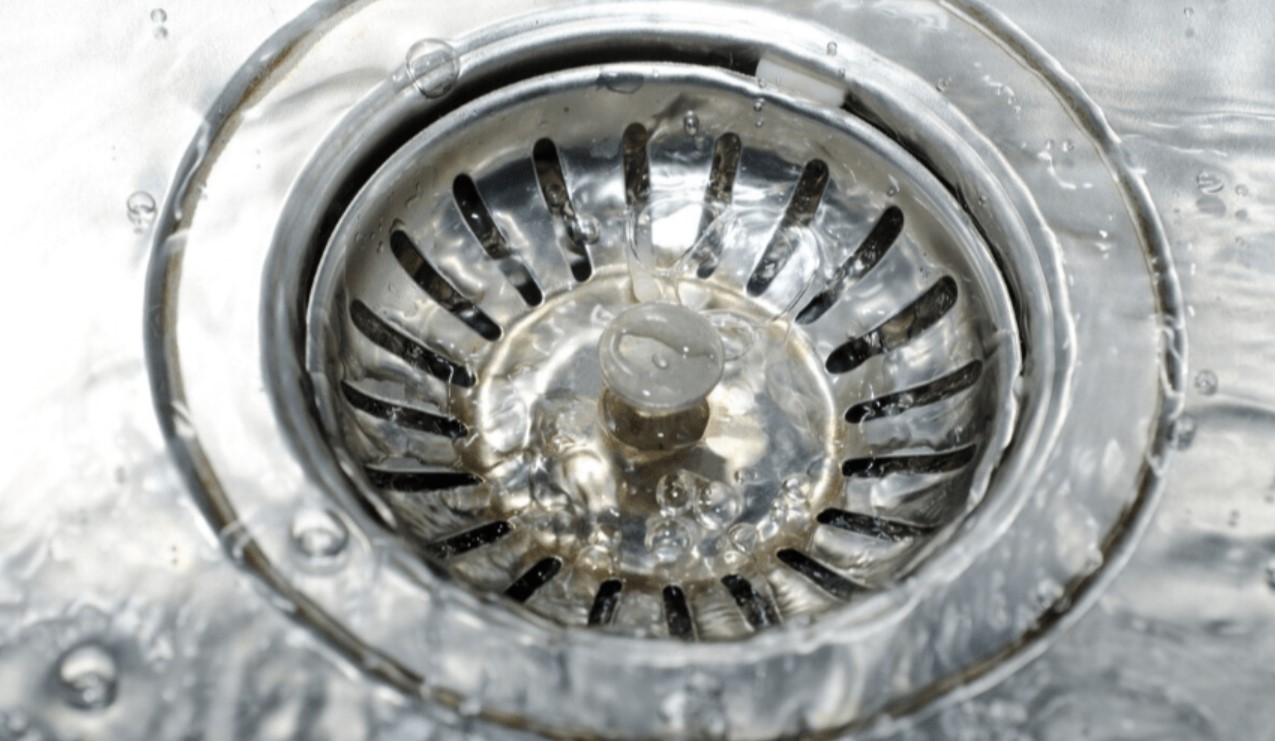 water going down sink
